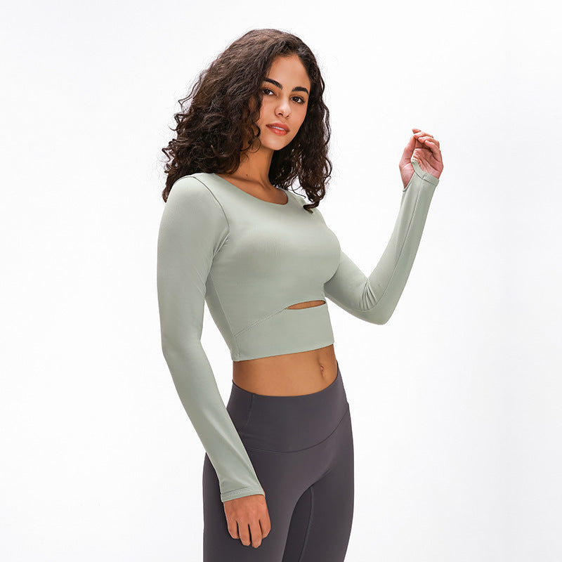 New sports long-sleeved T-shirt with chest pad