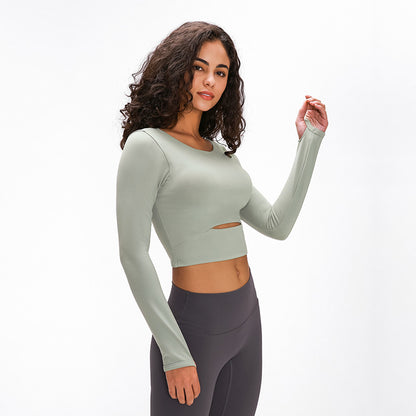 New sports long-sleeved T-shirt with chest pad