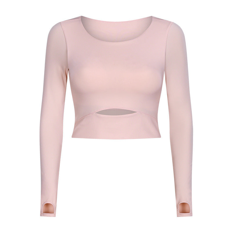 New sports long-sleeved T-shirt with chest pad