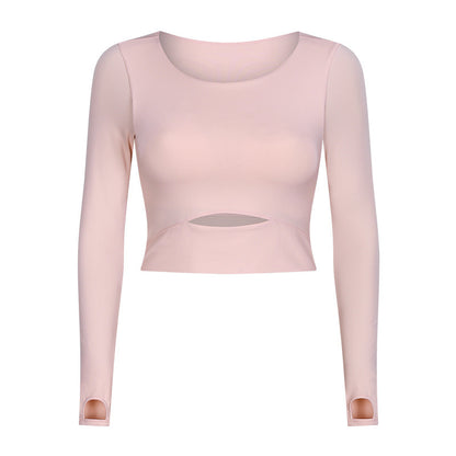 New sports long-sleeved T-shirt with chest pad