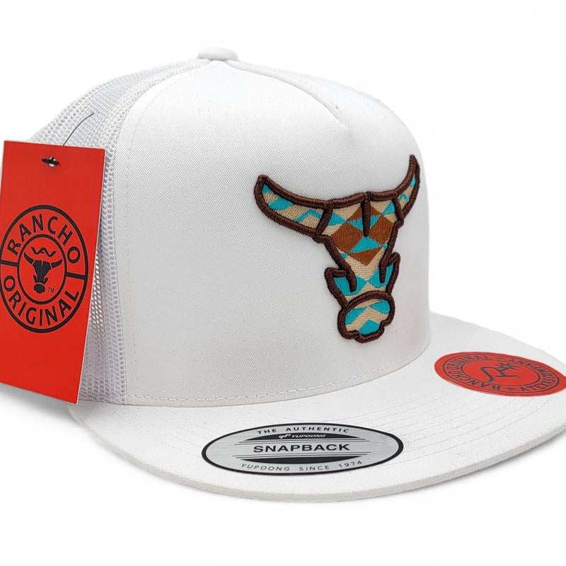 Rancho Original Toro Head Logo Snapback Cap. Embroidered in Texas.