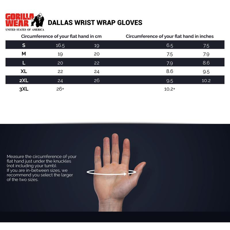Dallas Wrist Wrap Gloves - Black