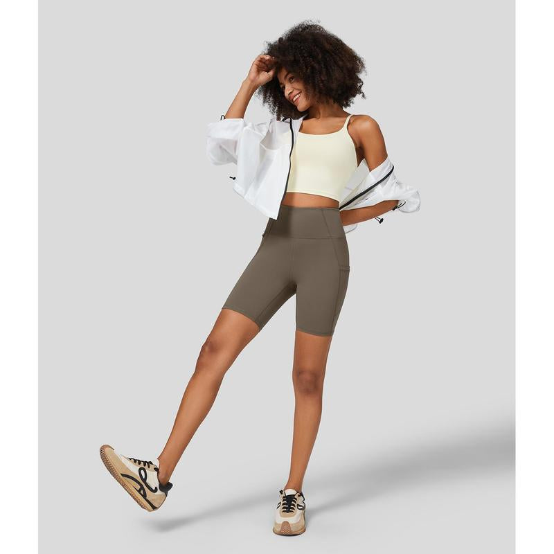 Halara Ultrasculpt™ High Waisted Side Pocket Running Biker Shorts 7''