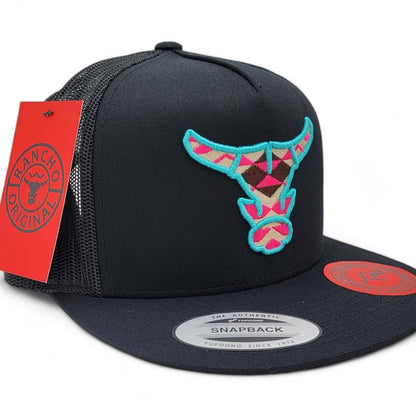 Rancho Original Toro Head Logo Snapback Cap. Embroidered in Texas.